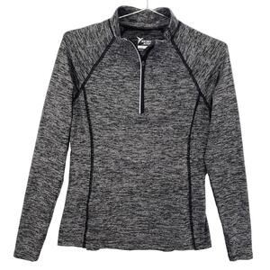 Old Navy Active Go Dry Shirt Womens Extra Small Black White 1/4 Zip Pullover Top